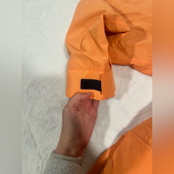 Lands' End Men’s Waterproof Hooded Rain Jacket Shell - Orange - Small - Picture 13 of 13